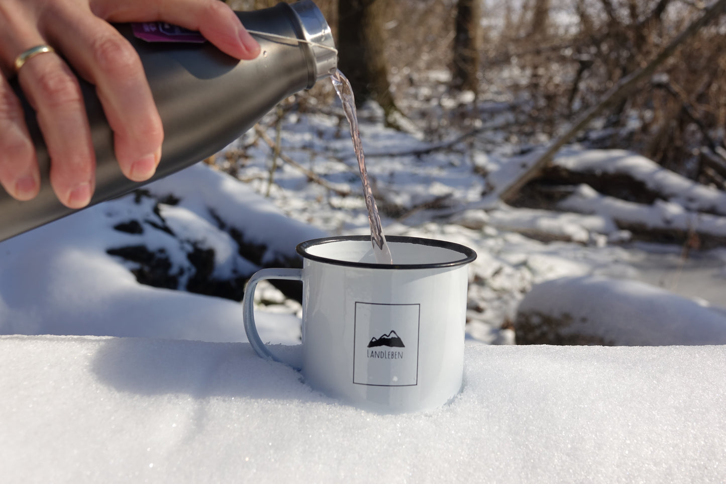 Aluminium Tasse - Landleben Nostalgie- Outdoor Tasse